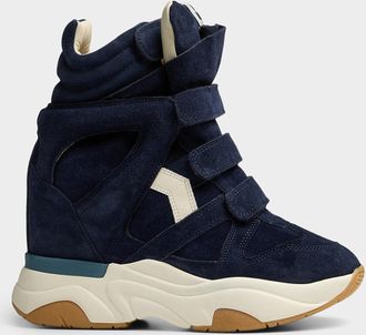 Isabel Marant Womens Midnight blue Balskee platform sneakers Women