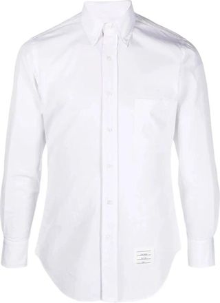 Thom Browne Klassiek Poplin Overhemd - Heren - Zakelijke Overhemden - Wit - M - Katoen - Overhemden