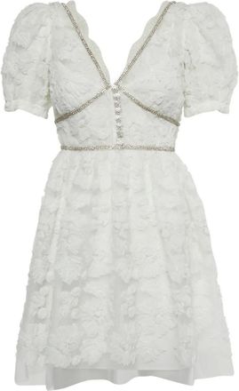 Self Portrait Abito corto con decorazione - Bianco