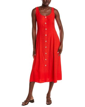 Anne Klein Solid Midi Dress