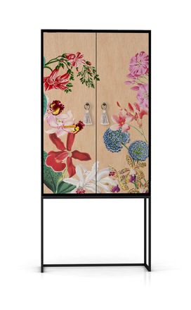 Really Nice Things Armario aparador 2 puertas mdf estampado orqu&iacute;dea ex&oacute;tica