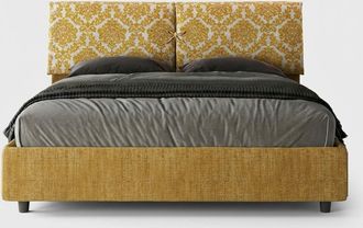 Itamoby Contenedor Cama Matrimonio 160x190 Tela Mados Giada Agata - Amarillo