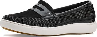 Clarks Nalle Glide Womens Flat Shoes Black Nubuck : 5.5 B - Medium, Polyester