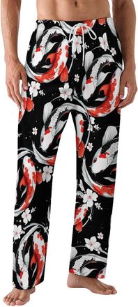 Generic Yin-Yang Japanese Fish Mens Pajama Pant Sleepwear Lounge Pj Bottoms Nightwear for House 3XL