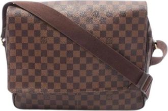 Louis Vuitton Pre-owned Cross Body Bags, male, Brown, Size: ONE SIZE Pre-owned Shelton GM Damier Shoulder Bag