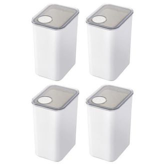 iDesign Large Canister with Removable Pour Cap - Set of 4 - White at Nordstrom