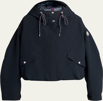 Moncler Eucalyptus Hooded Short Down Jacket