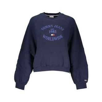 Tommy Hilfiger Sweatshirt met lange mouwen - Dames - Sweatshirts - Blauw - 2XS - Katoen - Hoodies & sweatvesten