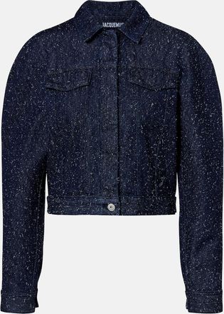 Jacquemus Chaqueta Ovalo de-N&icirc;mes de denim bordada
