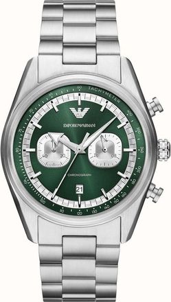 Armani Racer Chronograph Quartz Green Dial Mens Watch AR11637