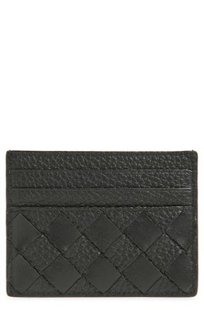 Bottega Veneta Intrecciato Leather Card Case in Black at Nordstrom