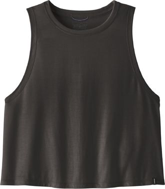 Patagonia Womens Capilene Cool Trail Crop Tank Top Black XXS