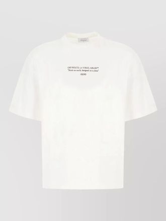 Off-white crew neck short sleeve printed tshirt