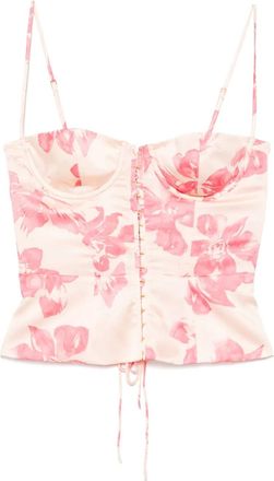 Kiki De Montparnasse Corsetto Papillon Et Orchidee - Rosa