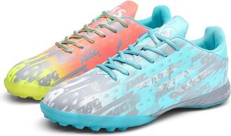 Generic Mens and Womens Long Broken Nails high-top Breathable Sports Training Football Shoes, Broken Nails -- Mandarin Duck Color, 6.5 UK