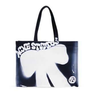 Acne Studios Tassen, unisex, Blauw, ONE Size, Katoen, Logo Shopper Tote
