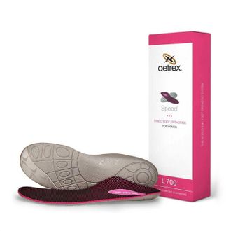 Aetrex Womens Speed Orthotics Insole In Pink/grey