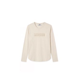 Freddy T-shirt Manica Lunga Donna con Logo Decorato da Borchie