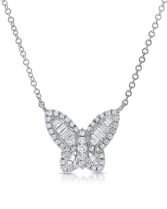 Sabrina Designs 14K 0.72 Ct. Tw. Diamond Butterfly Necklace