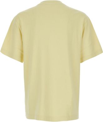 Jacquemus Mens Crew Neck T-Shirt Gros Grain Yellow Cotton T-Shirts And Polos