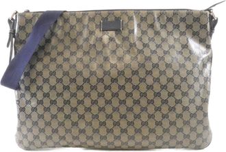 Gucci Blue Gg Crystal Shoulder Bag (Pre-Owned)