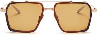 Akoni Tiros Zonnebril - Heren - Zonnebrillen - Geel - 58 MM - Accessoires