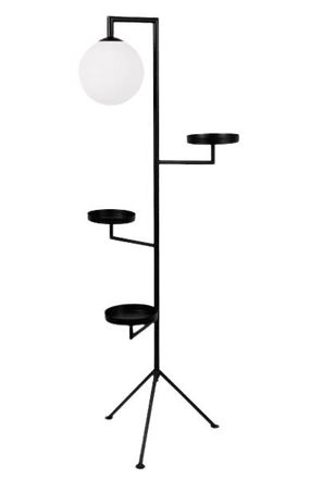 Globen Lighting Design Stehlampe Astoria mit drei Regalen - &oslash; 51/ 153 cm
