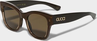 Gucci Large butterflies square sunglasses