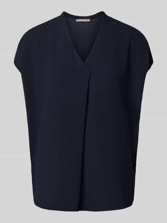 Christian Berg Blusenshirt mit V-Ausschnitt in Marine, Gr&ouml;&szlig;e 34