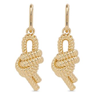 Paco Rabanne Gouden Marine Knoop Oorbellen - Dames - Oorbellen - Geel - ONE Size - Accessoires