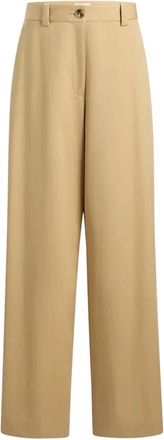 Khaite Gari Pant - Dames - Wijde Broeken - Beige - S - Katoen - Broeken
