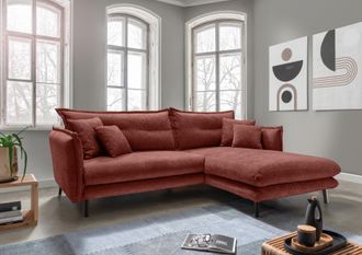 Inosign Ecksofa »Lazio modernes Design, bequem, schmale Armlehnen, OTTOs Choice« zwei verschiedene Fussfarben wählbar