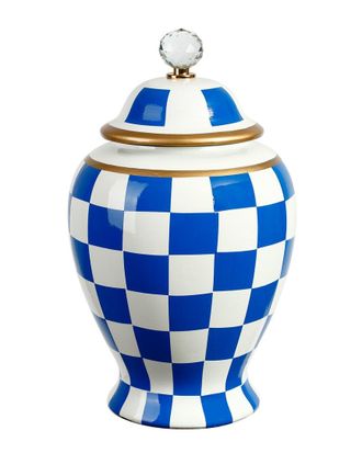 Mark Roberts Large Checkered Urn With Lid