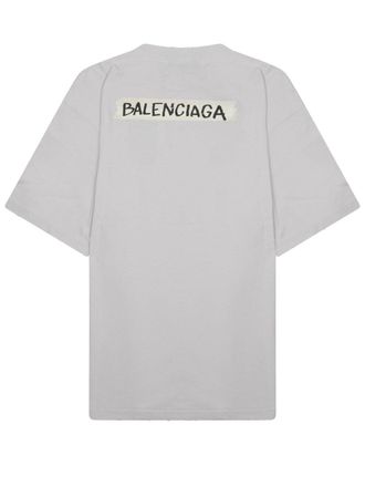 Balenciaga Logo-Print Cotton T-Shirt - White