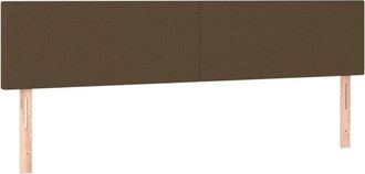 vidaXL Cabecero Con Led De Tela Marr&oacute;n Oscuro 180x5x78/88 Cm Vidaxl