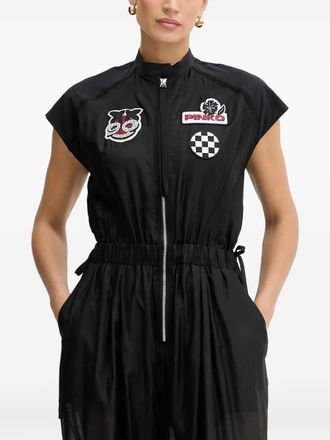 Pinko embellished zip-front jumpsuit - Black