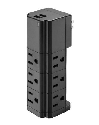 Lax Gadgets Lax Multi-Charging Tower Surge Protector 9 Outlet And 2 USB Ports