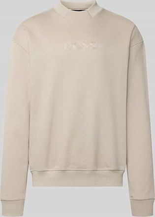HUGO BOSS Sweatshirt mit Rundhals in Beige, Gr&ouml;&szlig;e XXL