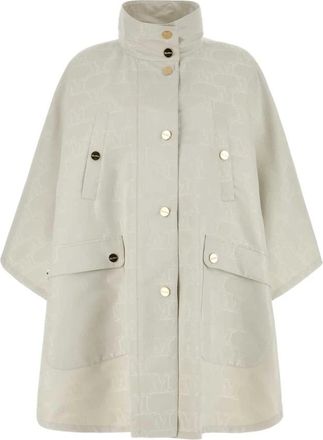 Max Mara Poncho Ombre - Dames - Ponchos - Wit - ONE Size - Polyester - Jassen