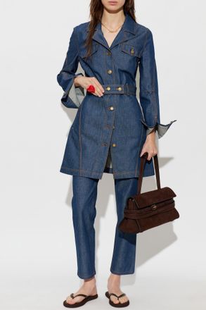 Moschino Jeans With Tapered Legs, Womens, Navy Blue