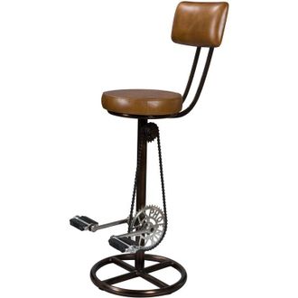 Rendez-Vous D&eacute;co Rendez-vous D&eacute;co - Silla De Bar De Cuero De 76 Cm Con Respaldo - Phoenix