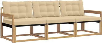 vidaXL Conjunto De Sof&aacute;s De Exterior 3 Uds. Y Beige Vidaxl