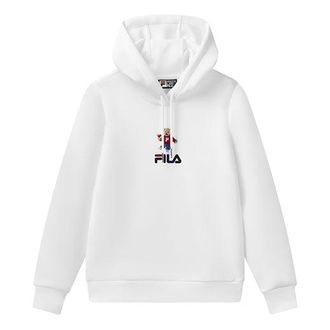 Fila (WMNS) FILA Sports Pullover Long Sleeves Hoodie White F11W118288F-WT