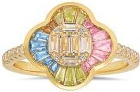 Queen Jewels Pastel Clover Ring in Gold at Nordstrom Rack, Size 10