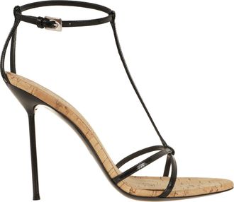PARIS TEXAS Lidia T-Strap Sandal with High Stiletto Heel