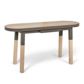 Mon Petit Meuble Fran&ccedil;ais Mesa de escritorio de dise&ntilde;o 100% madera maciza - consola 140 cm