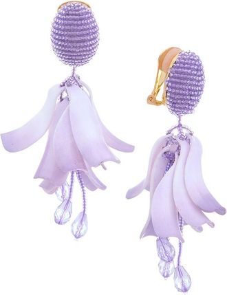 Oscar De La Renta Petal Dangle Earrings