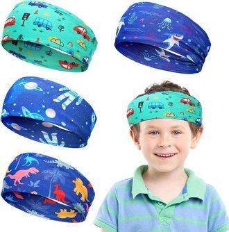 OEM 4 Diademas Infantiles - Resistentes Y Antideslizantes - Para Deportes Y Uso Diario