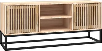 vidaXL Vidaxl - Mueble De Tv Hierro Y Madera Contrachapada 105x30x45 Cm
