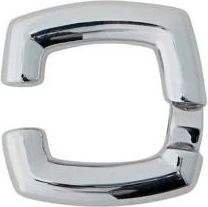 Tom Wood Diamond Frame Ear Cuff - Dames - Oorbellen - Grijs - ONE Size - Accessoires
